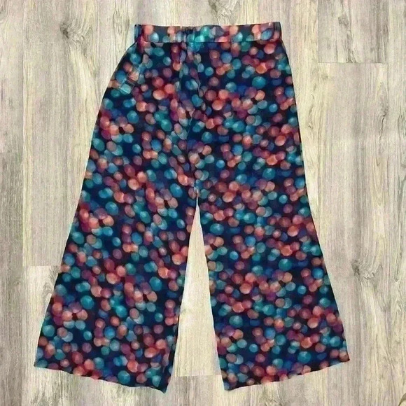 NWT Macy’s Bar III Swim Cover Up Wide Leg Pants Sheer Polka Dot Chiffon Size L - Picture 5 of 7
